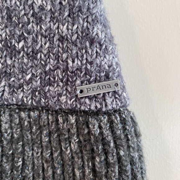 prAna Wool Blend Knit Sweater Skirt | Gray Cable Knit Winter Skirt XS - Picture 6 of 6